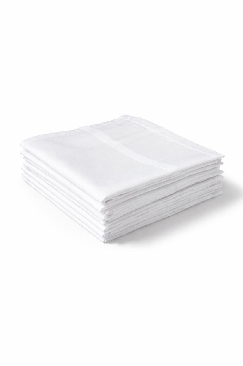 Hira Pure Elegance Luxury White Cotton Handkerchief Collection | Pack of 6
