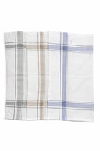 Hira Classic Colour Border Premium White Cotton Handkerchief Collection | Pack of 6