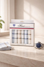 Hira Heritage Royale Premium Cotton Handkerchief Collection | Pack of 6