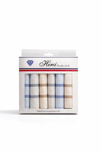 Hira Heritage Royale Premium Cotton Handkerchief Collection | Pack of 6