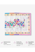 Hira Imperial Petals Premium Cotton Handkerchief Gift Collection | Pack of 12