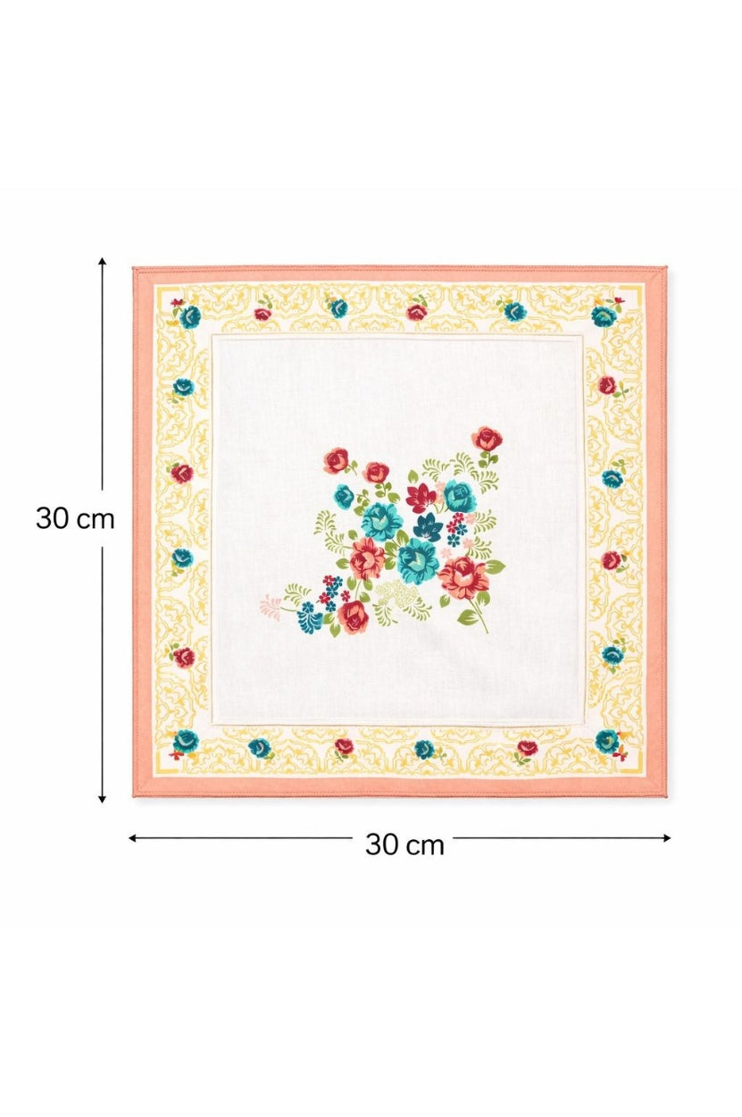 Hira Imperial Petals Premium Cotton Handkerchief Gift Collection | Pack of 12