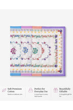 Hira Royale Blossom Premium Cotton Handkerchief Collection | Pack of 12
