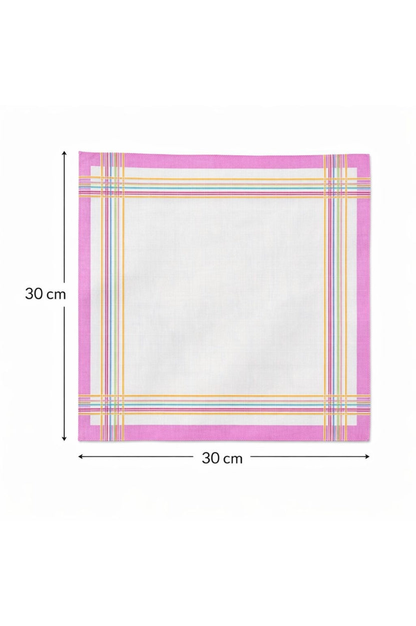 Hira Pastel Luxe Premium Soft Cotton Handkerchief Collection | Pack of 12
