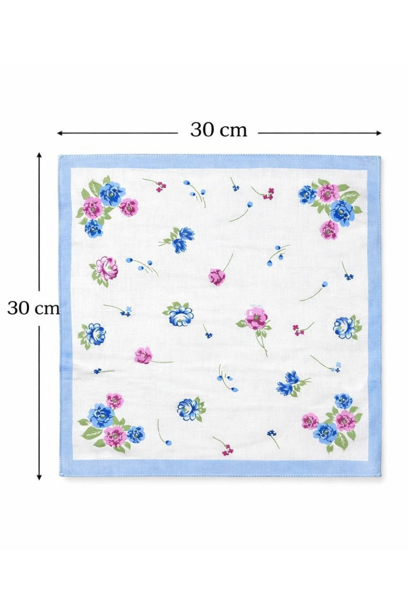 Hira Petal Whisper Elegant Cotton Handkerchief Collection | Pack Of 12