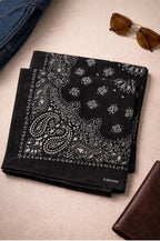 Hira Midnight Black Paisley Premium Cotton Bandana Collection | Pack of 6