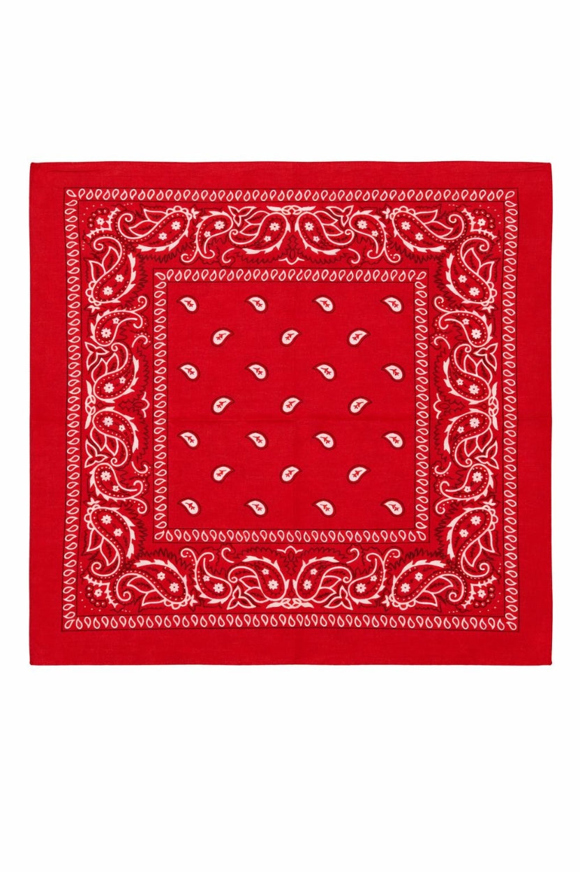 Hira Crimson Red Paisley Premium Cotton Bandana Collection | Pack of 6