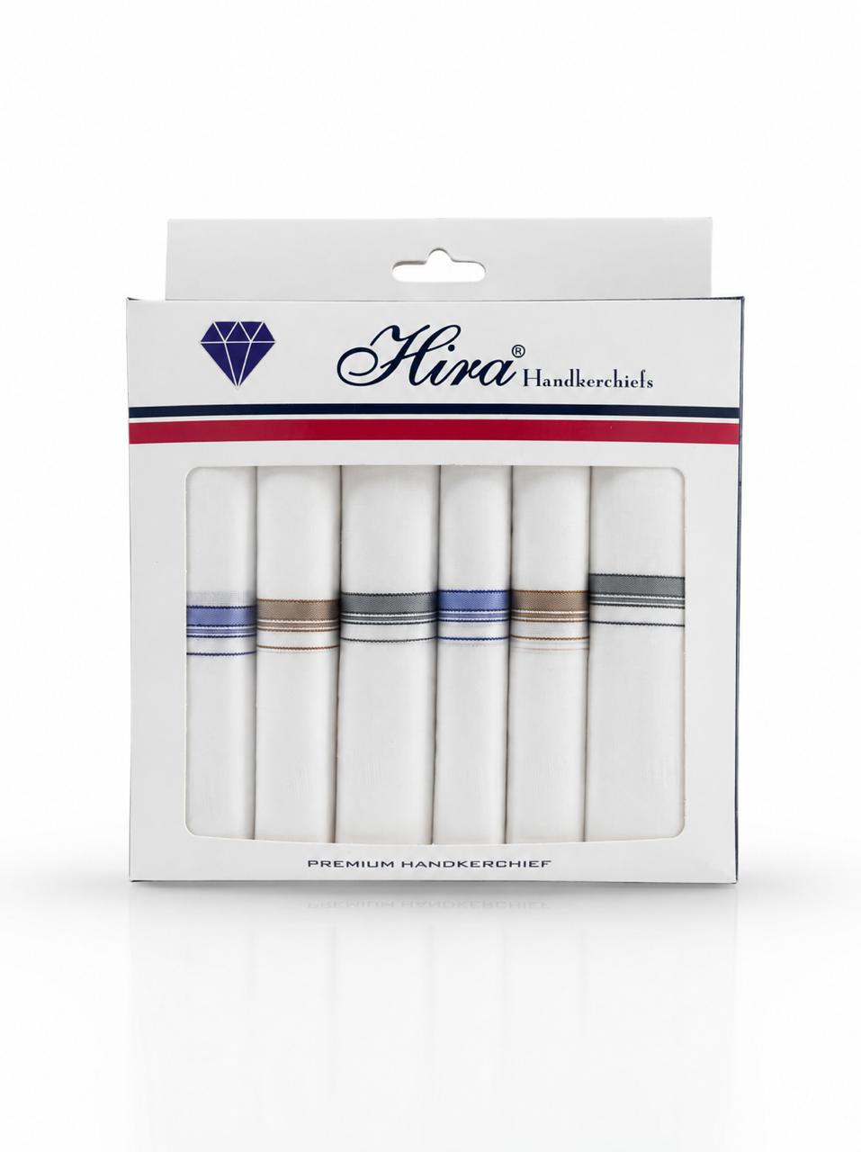 Hira Signature Premium Cotton Handkerchiefs | Elegant Gift Box Collection